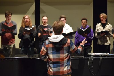 Anima Vocal Ensemble and Varsity Glee Club at Caledonia High School with the Grand Rapids Chamber Choir